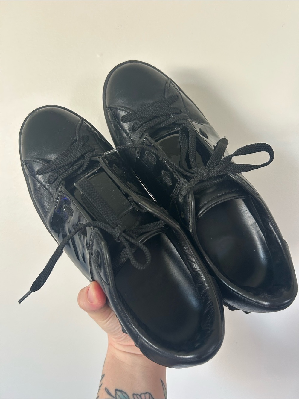Valentino Garavani Open leather trainers Size 8